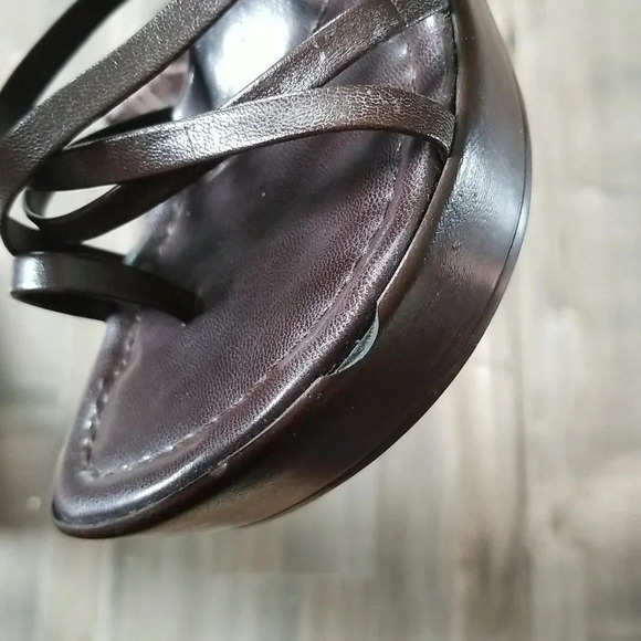 Aldo Y2K Brown Platform Strappy Sandals Wrap Around - Picture 6 of 6